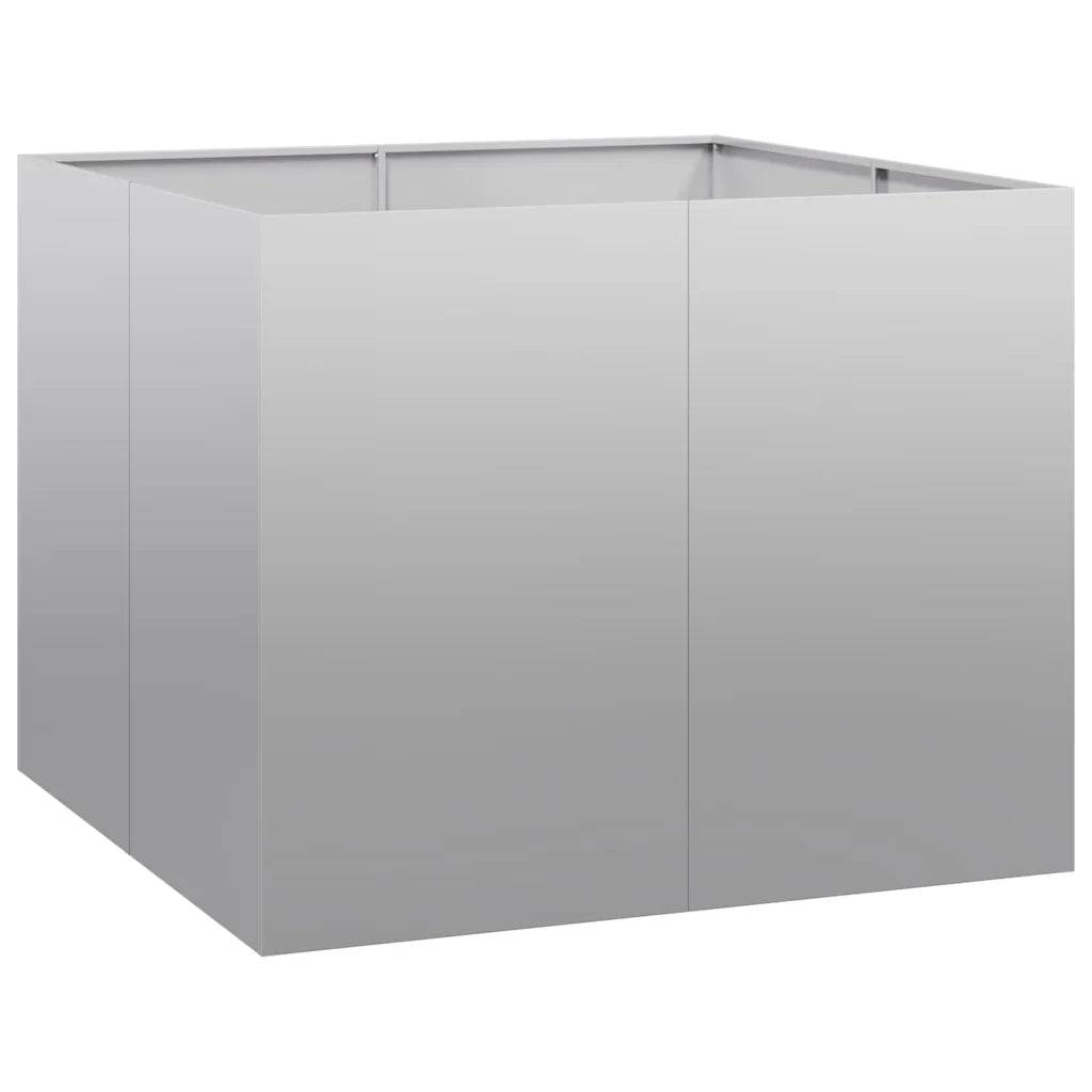 Jardinière 100 x 100 x 80 cm acier galvanisé stable et décorative pour jardin ou balcon en acier galvanisé - Image 1