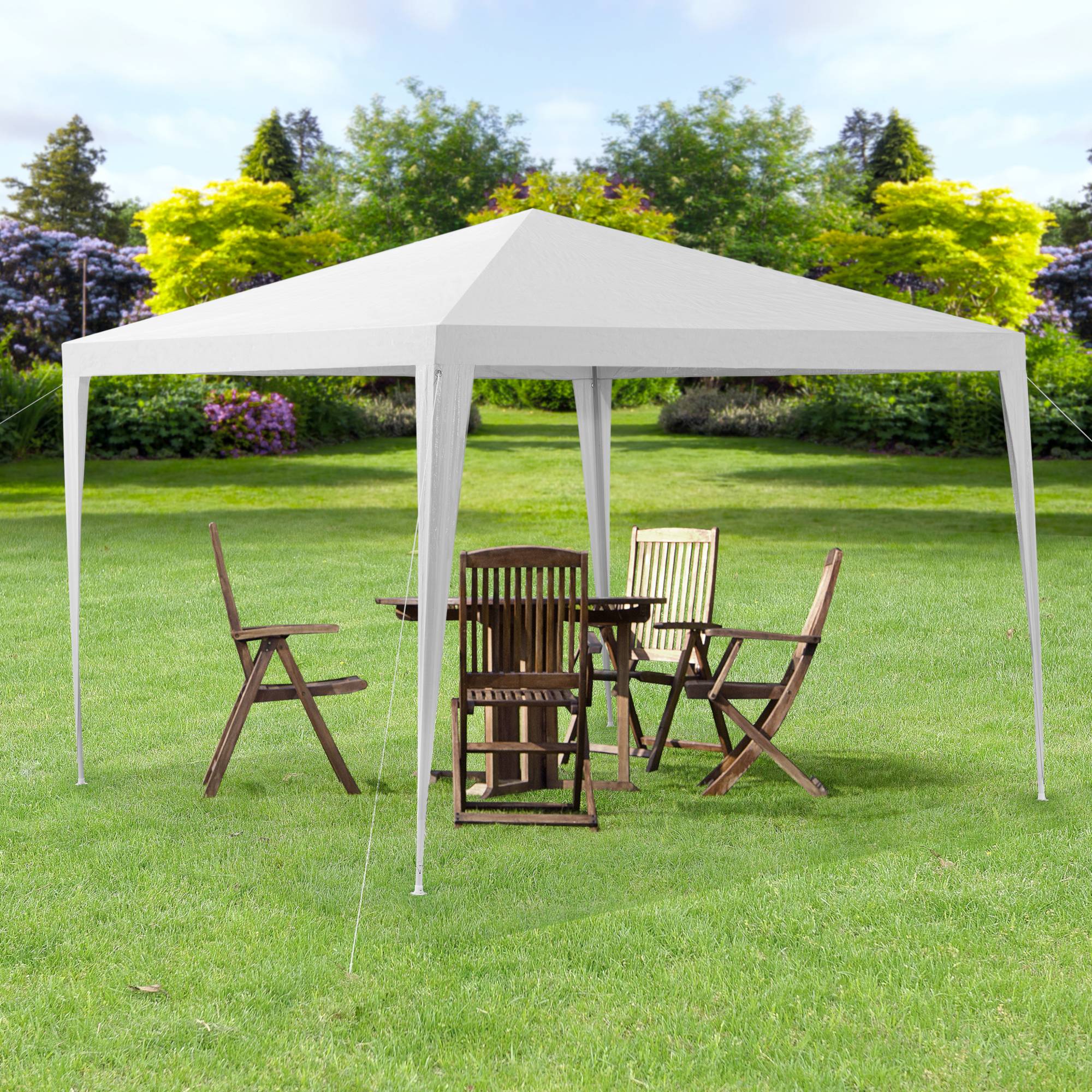 Casa.Pro - Pavillon de Jardin Wedau Blanc 300 x 300 x 255 cm [casa.pro] - Image 2