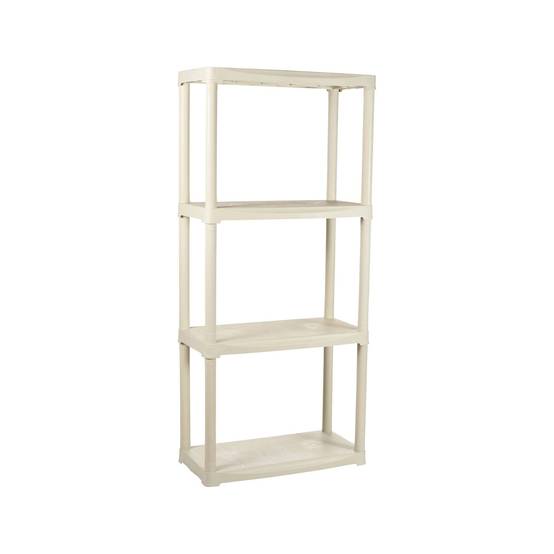 Dmora - Armoire d'extérieur Eupen, Etagère d'extérieur, Armoire de balcon polyvalente, Armoire d'extérieur, 100% Made in Italy, 60x30h133 cm, Blanc - Dmora - Image 1