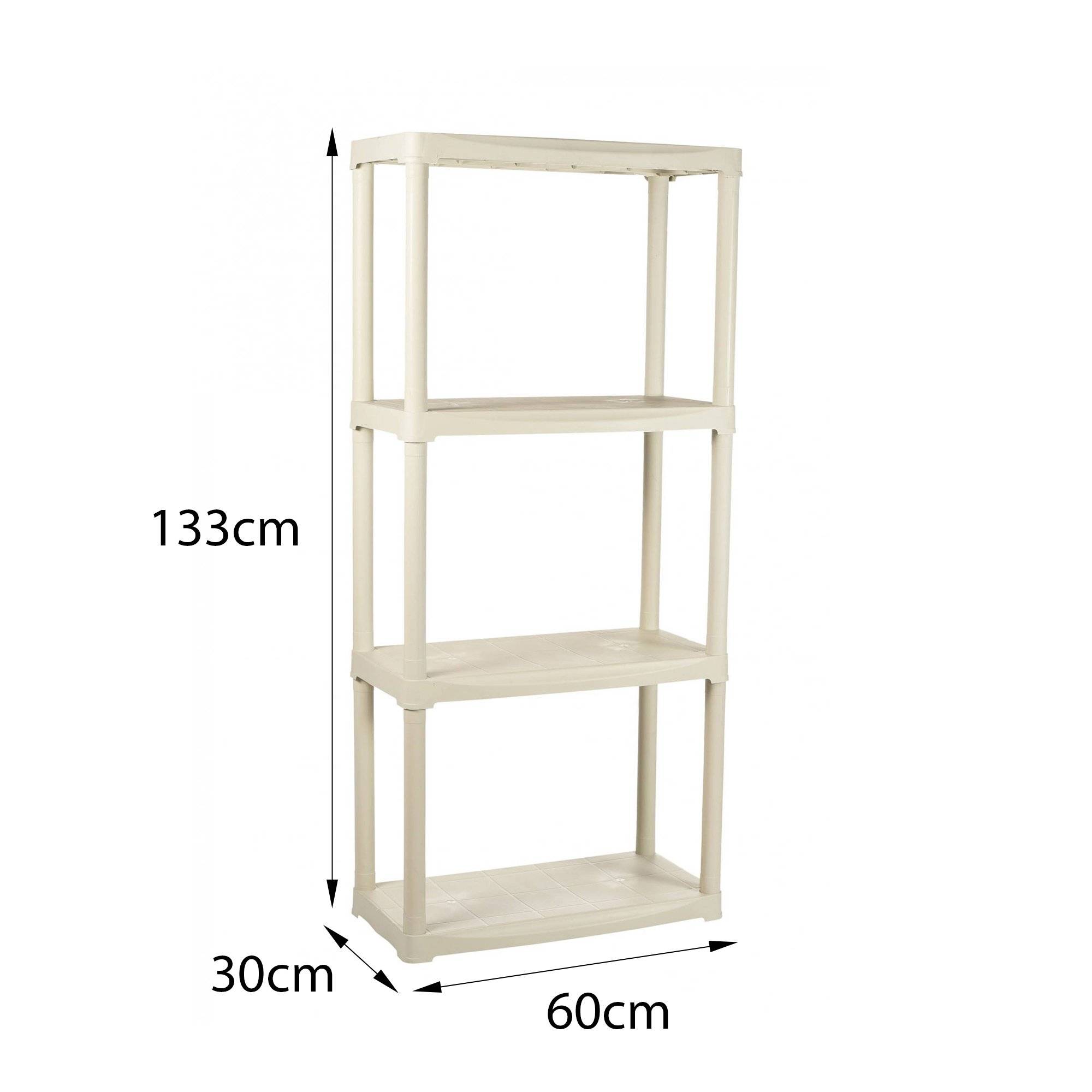 Dmora - Armoire d'extérieur Eupen, Etagère d'extérieur, Armoire de balcon polyvalente, Armoire d'extérieur, 100% Made in Italy, 60x30h133 cm, Blanc - Dmora - Image 3