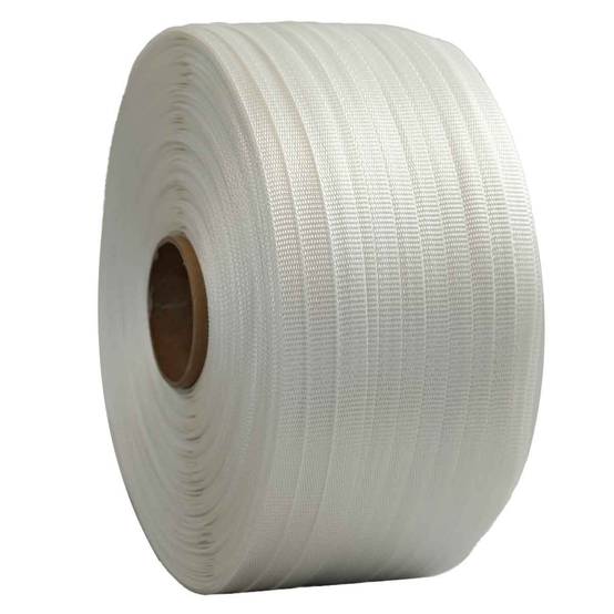 Feuillard de cerclage tressé FT 13 mm x 1100 m - Qualité PRO - Haute Résistance 350kg - Feuillard textile PET TECPLAST - Image 1