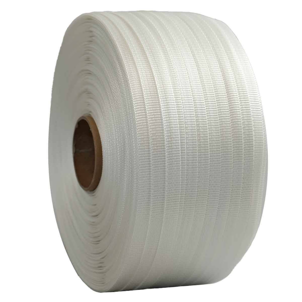 Feuillard de cerclage tressé FT 13 mm x 1100 m - Qualité PRO - Haute Résistance 350kg - Feuillard textile PET TECPLAST - Image 1
