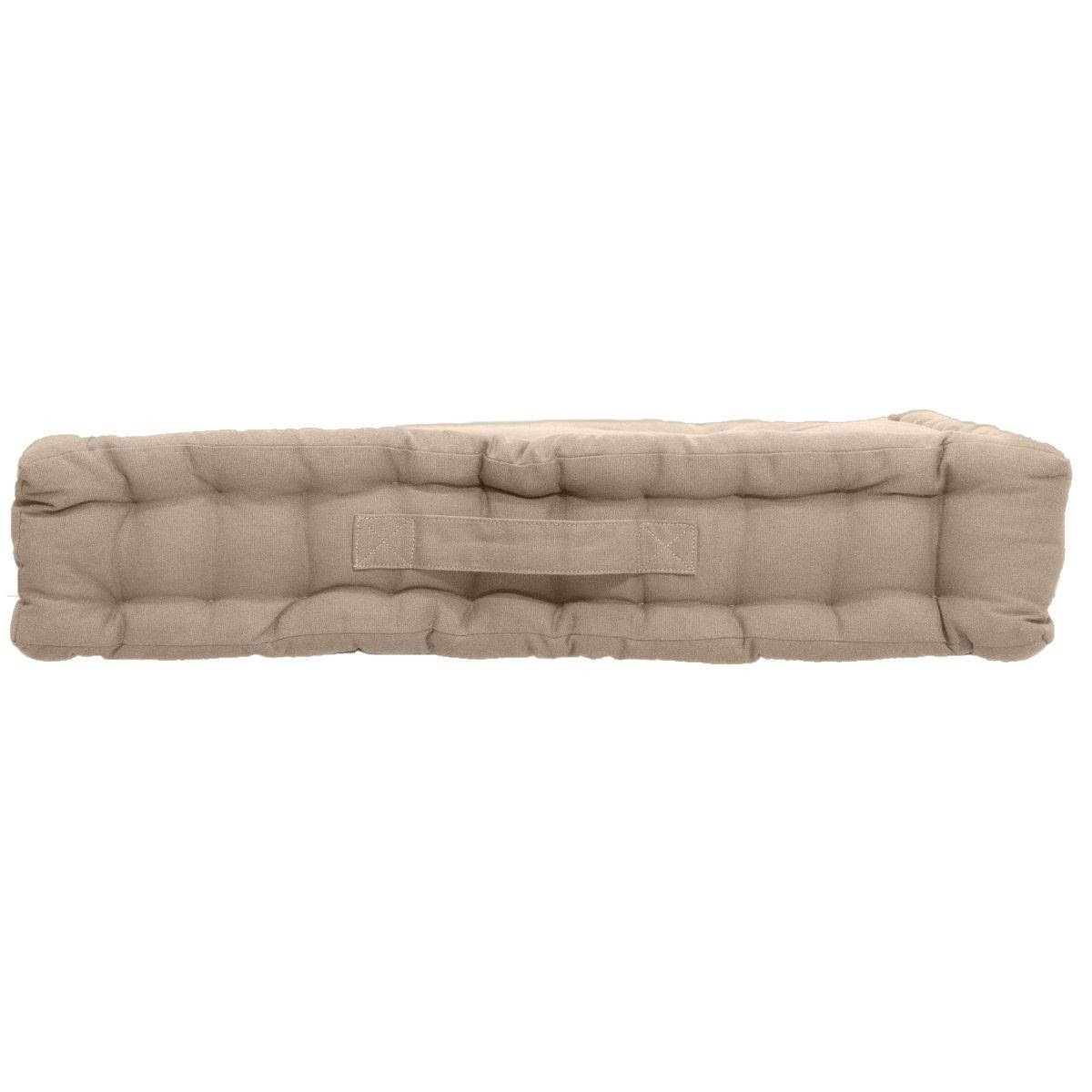 Enjoy Home - Coussin de Sol Uni "Panama" 50x50cm Naturel - Image 2