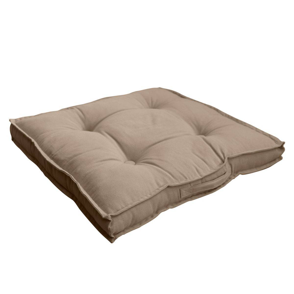 Enjoy Home - Coussin de Sol Uni "Panama" 50x50cm Naturel - Image 3
