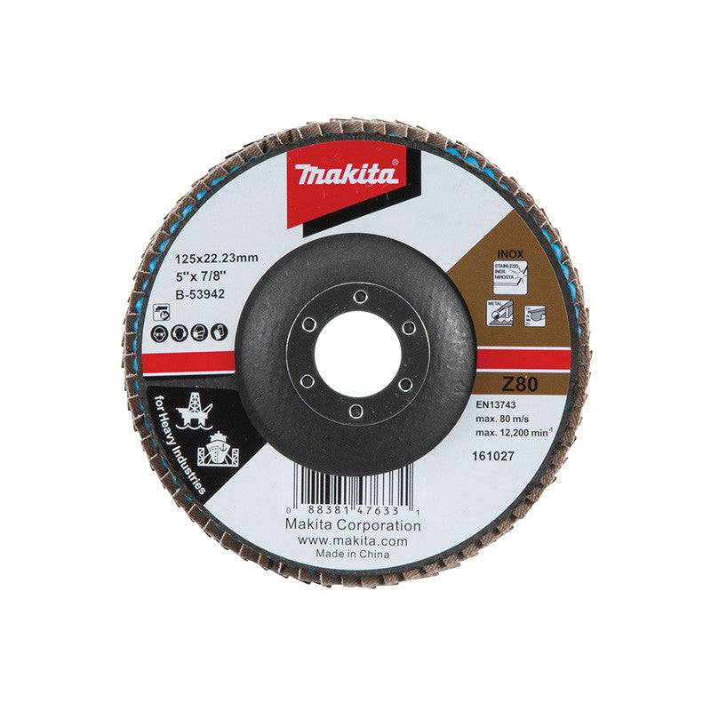 Disque à lamelles Ø 125 x 22,23 mm, Z80, Métaux, Acier MAKITA B-53942 Makita