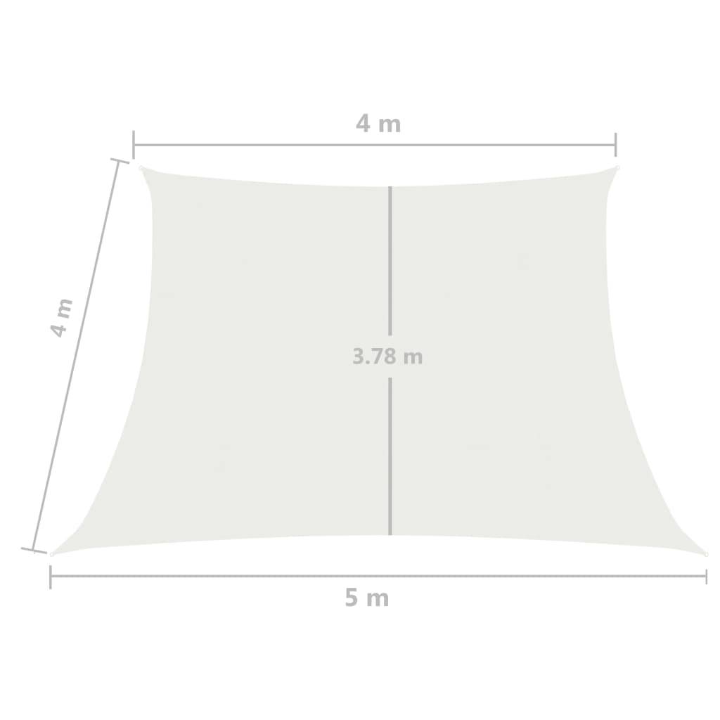 Helloshop26 - Voile toile d'ombrage parasol 160 g/m² PEHD 4/5 x 4 m blanc - Image 6