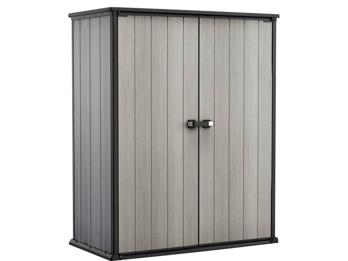 Armoire Jardin Résine "haute Brossium" - 1 400 L - 140 X 73.6 X 170.4 Cm - Gris -habitat Et Jardin - Image 1