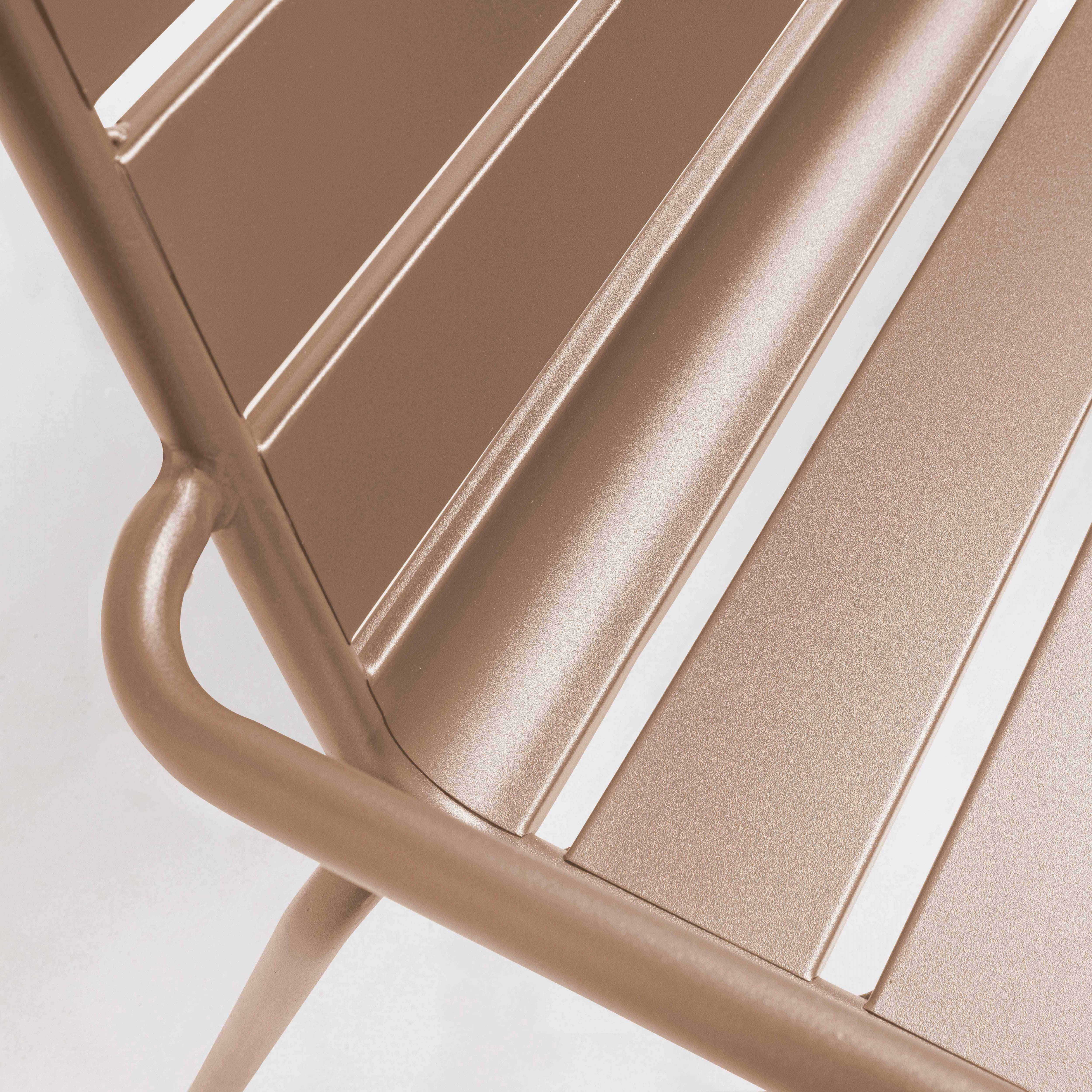 Oviala - Banc de jardin en métal taupe Palavas - Oviala - Image 4