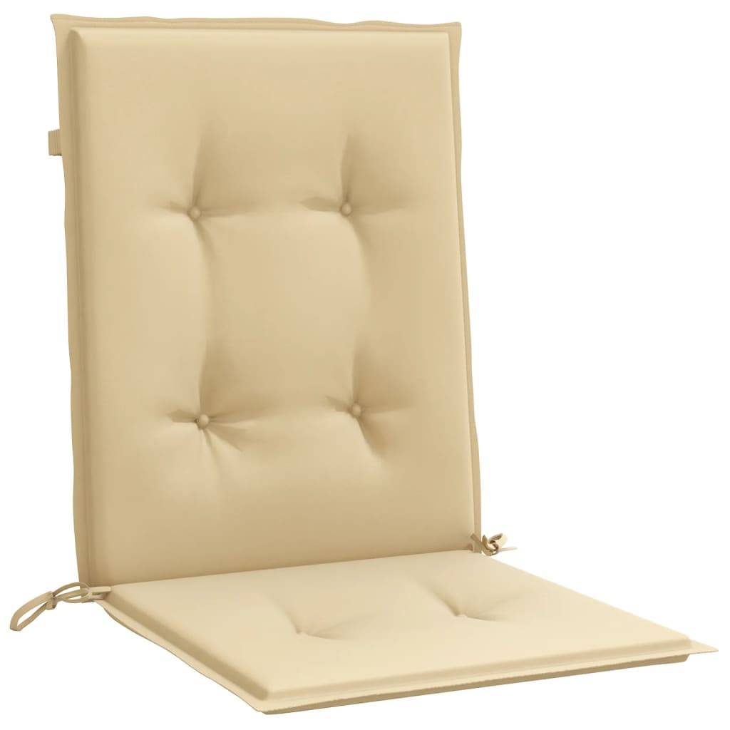 ComfortXL - Lot de 4 Coussins Dossier Bas Tissu Polyester Anti-glisse pour Chaise de Jardin Beige Mélangé 100x50cm – ComfortXL Outdoor Living - Image 5