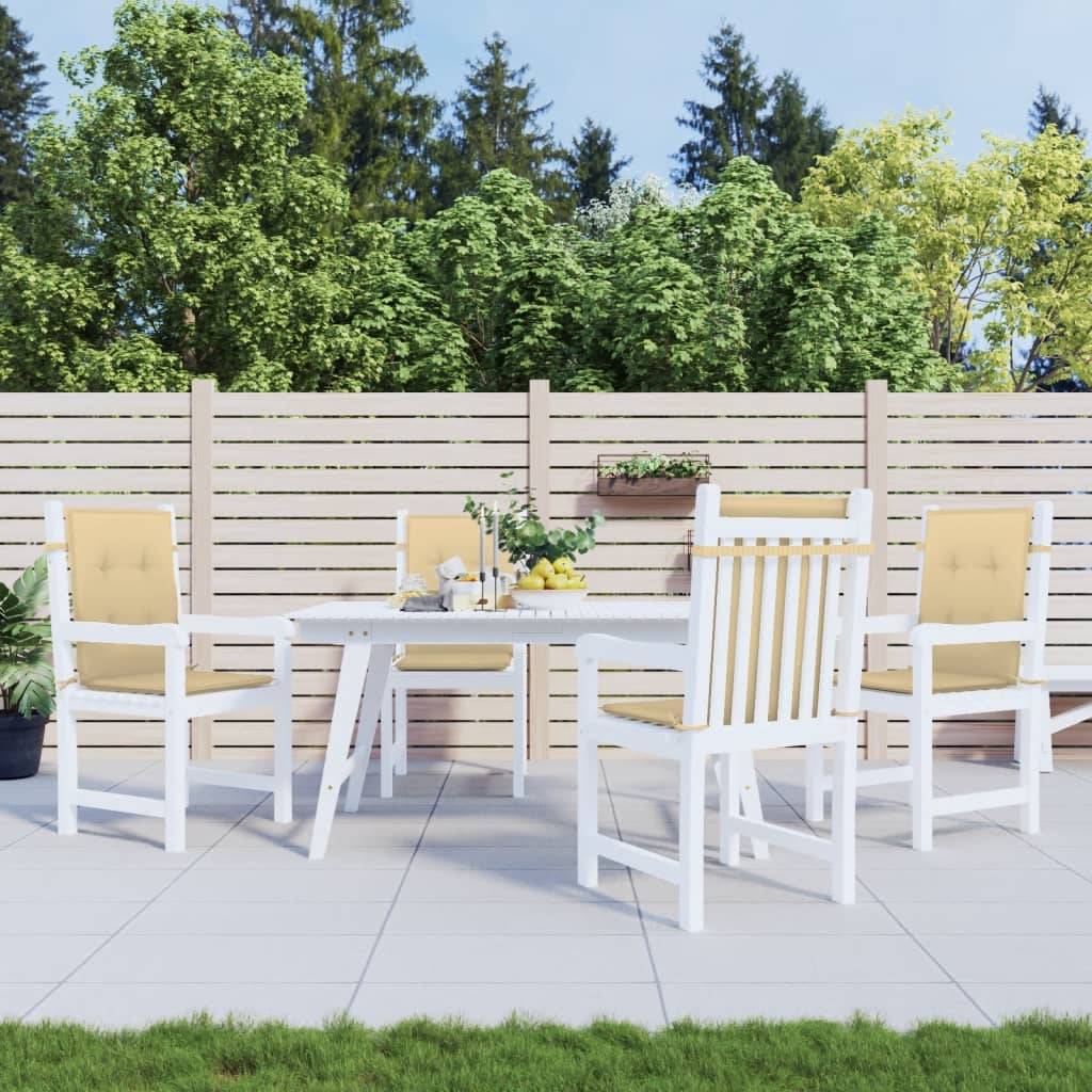ComfortXL - Lot de 4 Coussins Dossier Bas Tissu Polyester Anti-glisse pour Chaise de Jardin Beige Mélangé 100x50cm – ComfortXL Outdoor Living - Image 4