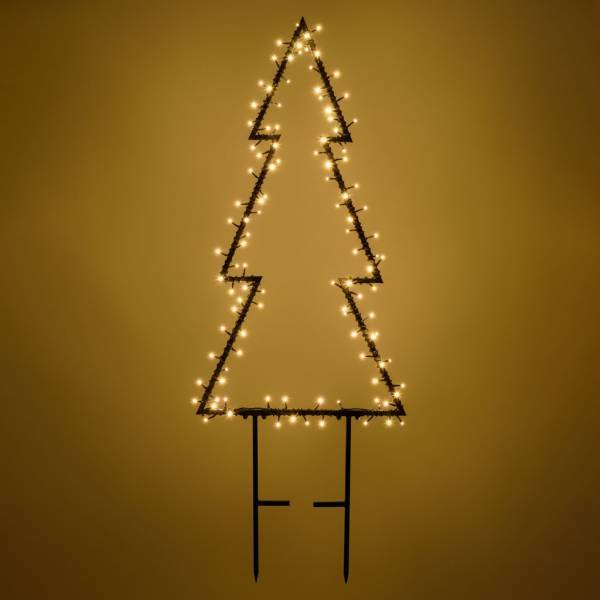 Lotti - Sapin lumineux 2D à planter H105cm 110 LED blanc chaud 8 jeux lumières IP44 SMART Connect 31V Lotti - Image 6
