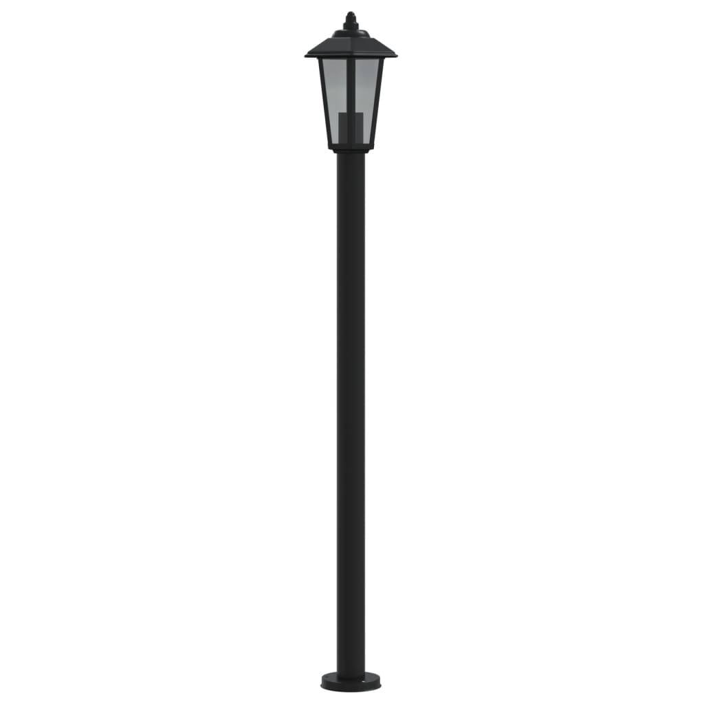 3 pcs Lampadaires de jardin - Lampadaires d'extérieur noir 120 cm acier inoxydable MP525 - Image 5