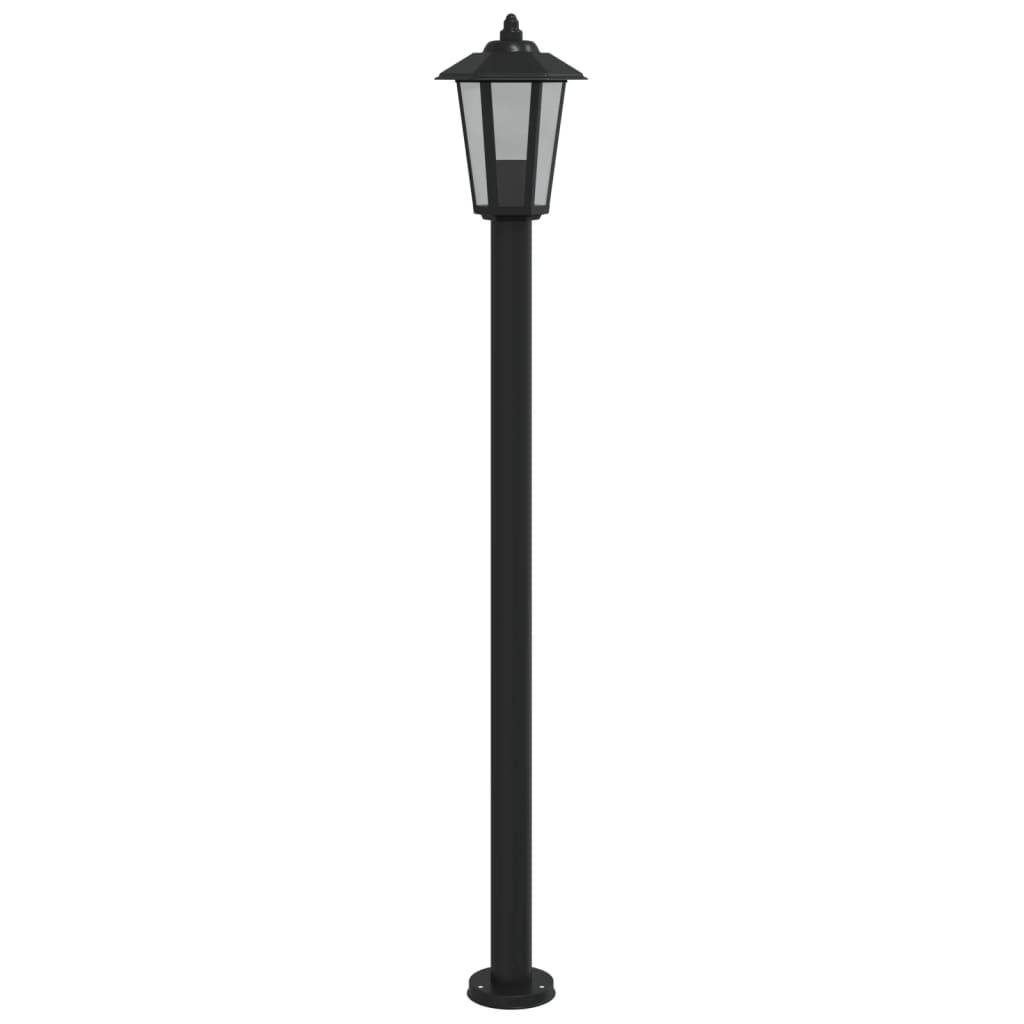 3 pcs Lampadaires de jardin - Lampadaires d'extérieur noir 120 cm acier inoxydable MP525 - Image 6