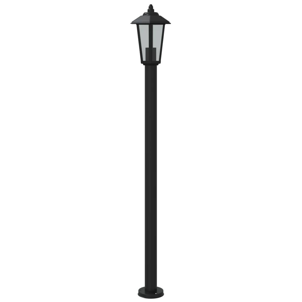 3 pcs Lampadaires de jardin - Lampadaires d'extérieur noir 120 cm acier inoxydable MP525 - Image 4