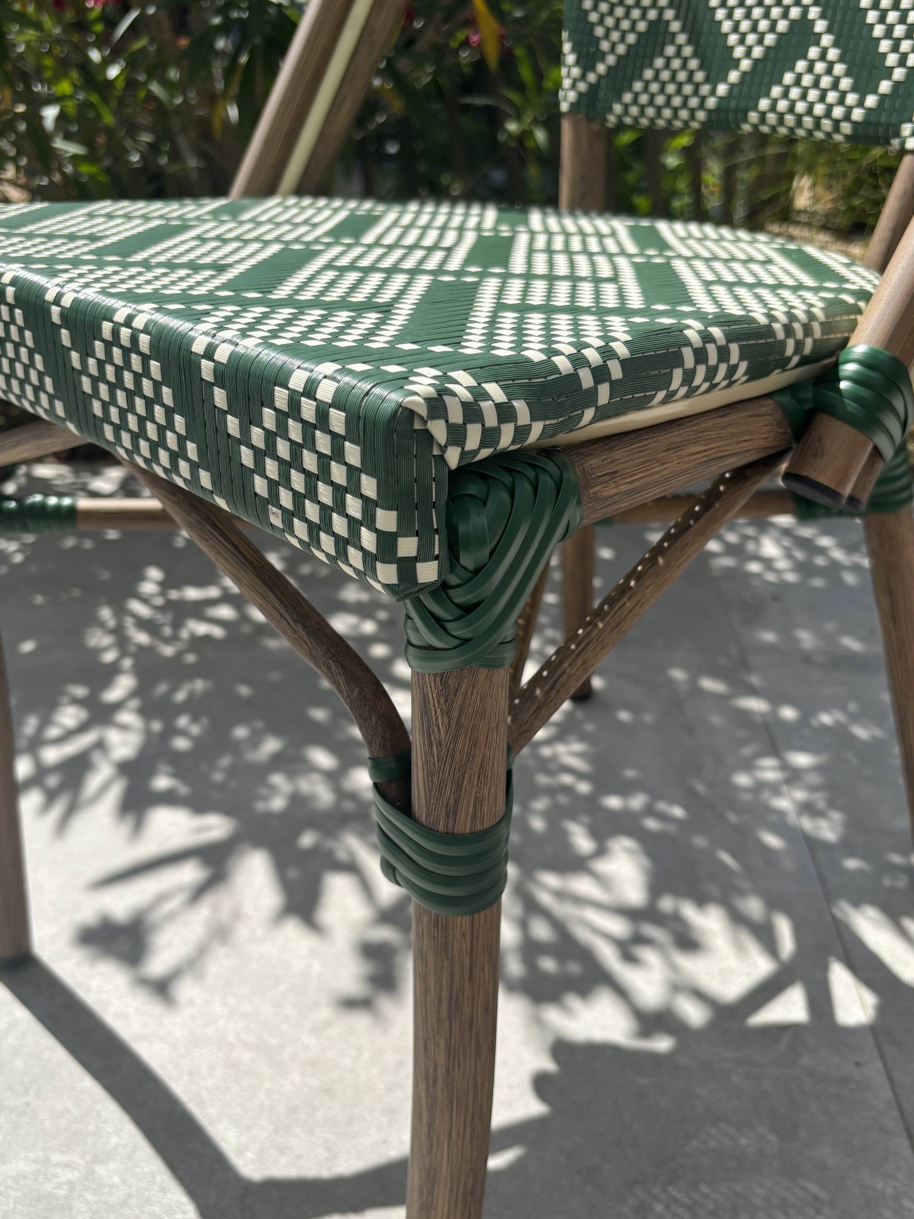 Fauteuil de jardin empilable en aluminium - Vert - BISTRO - Image 2