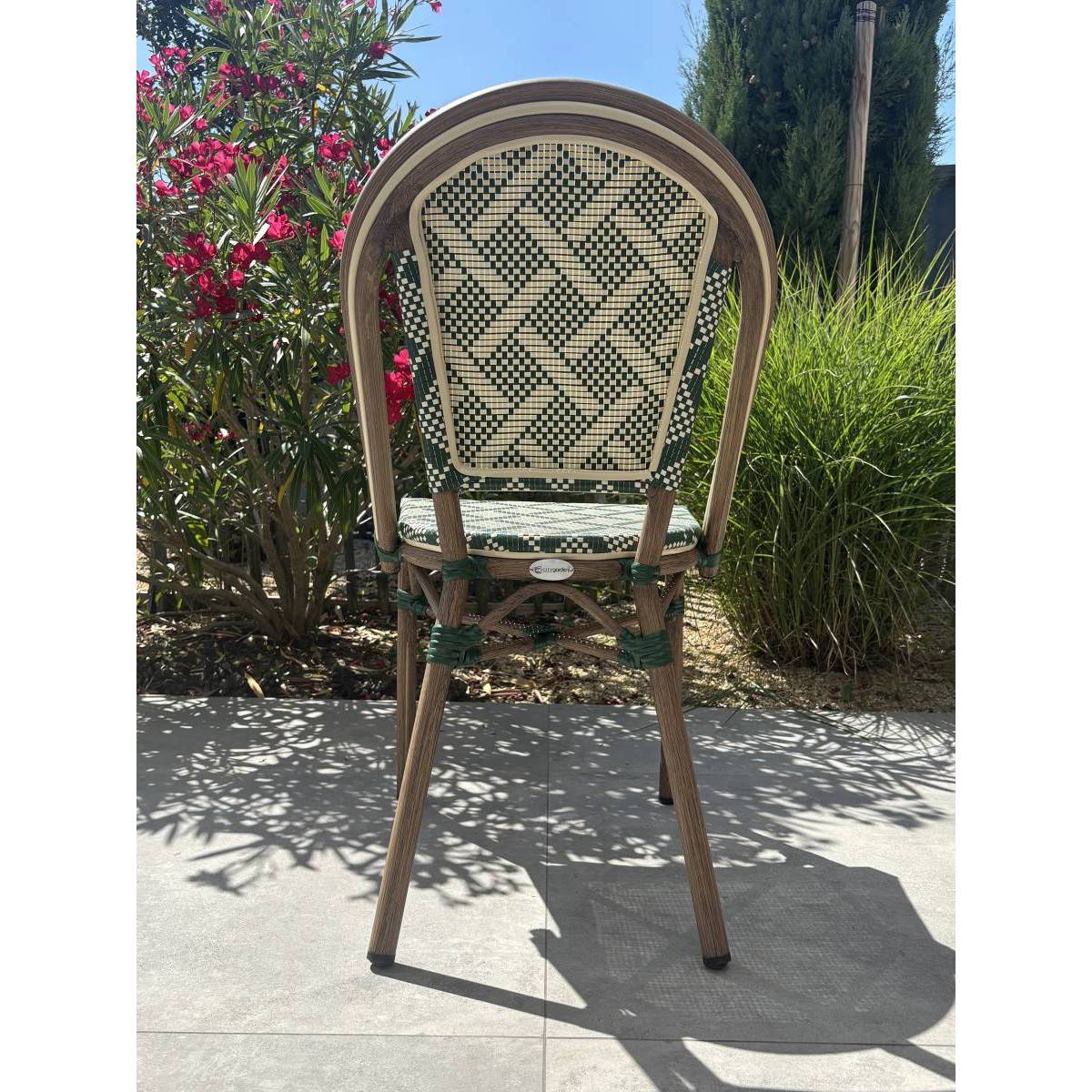 Paris Prix - Chaise de Jardin Empilable "Bistro" 87cm Vert - Image 5