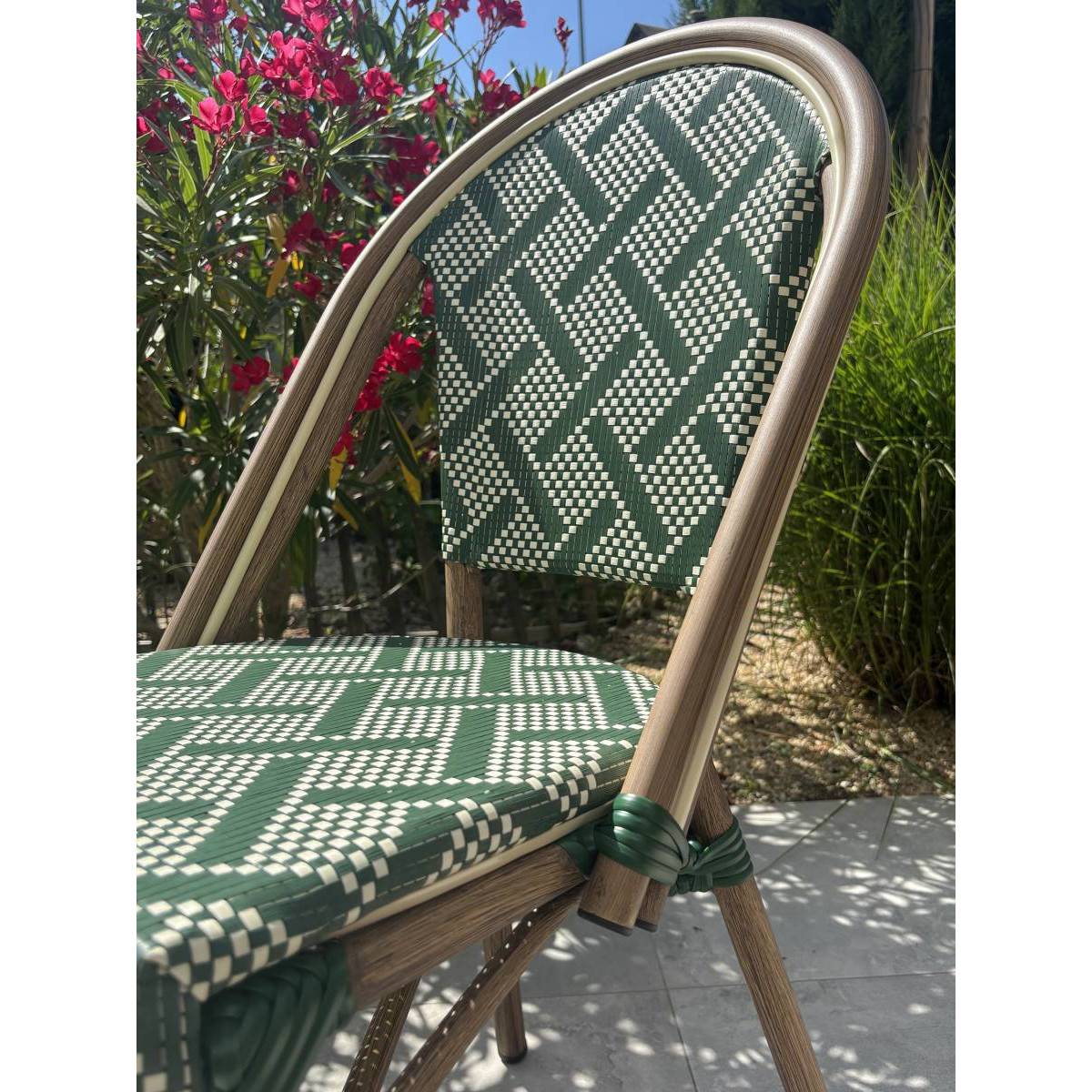 Paris Prix - Chaise de Jardin Empilable "Bistro" 87cm Vert - Image 10