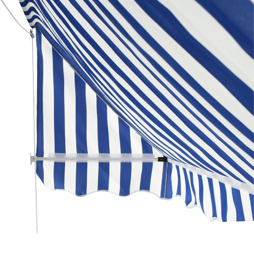 Vidaxl - Auvent de bistro 400x120 cm Bleu et blanc vidaXL 143725 - Image 4