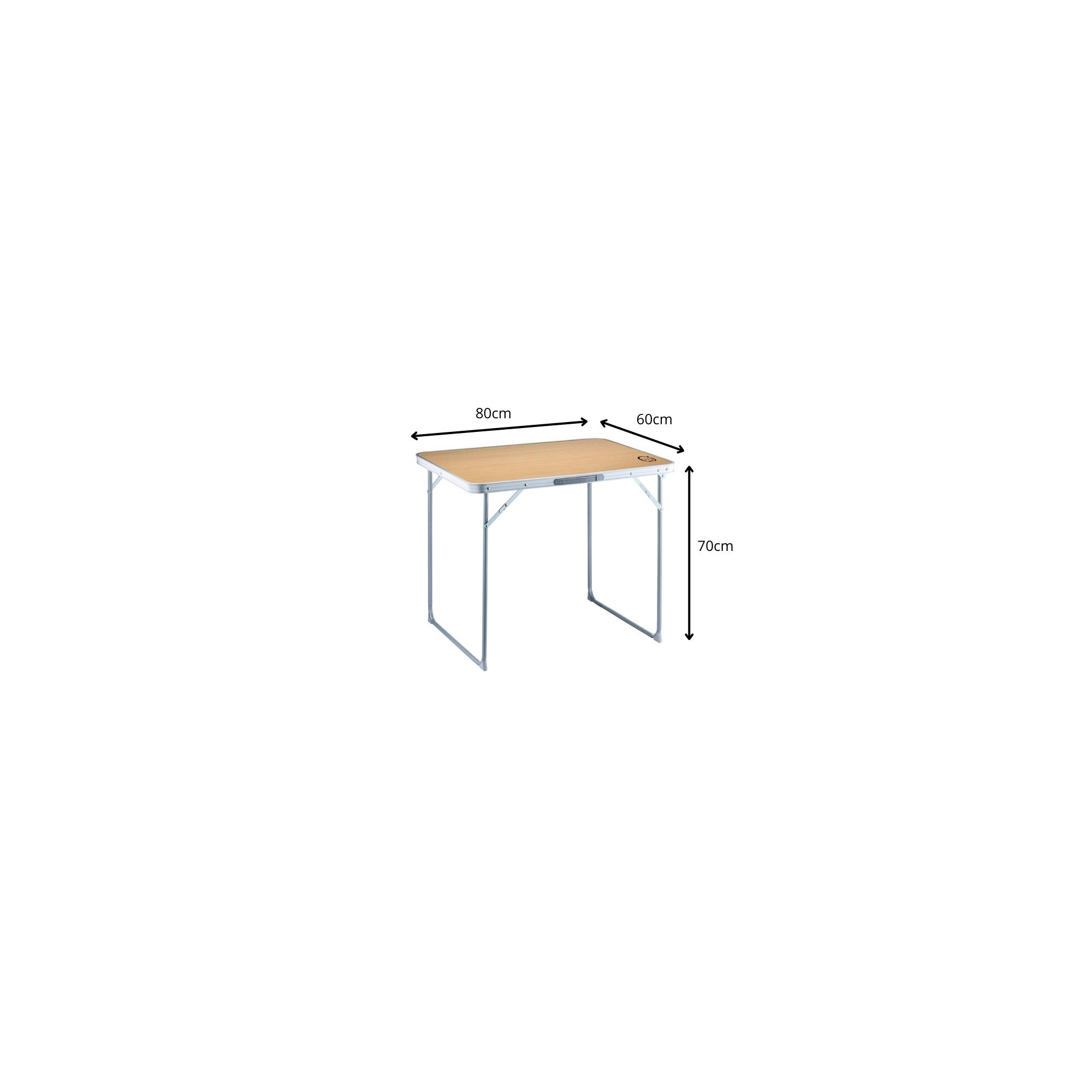 Table de camping pliable 4 places - O'Camp - Forme valise - Dimensions : 80 x 60 x 70 cm - Image 2