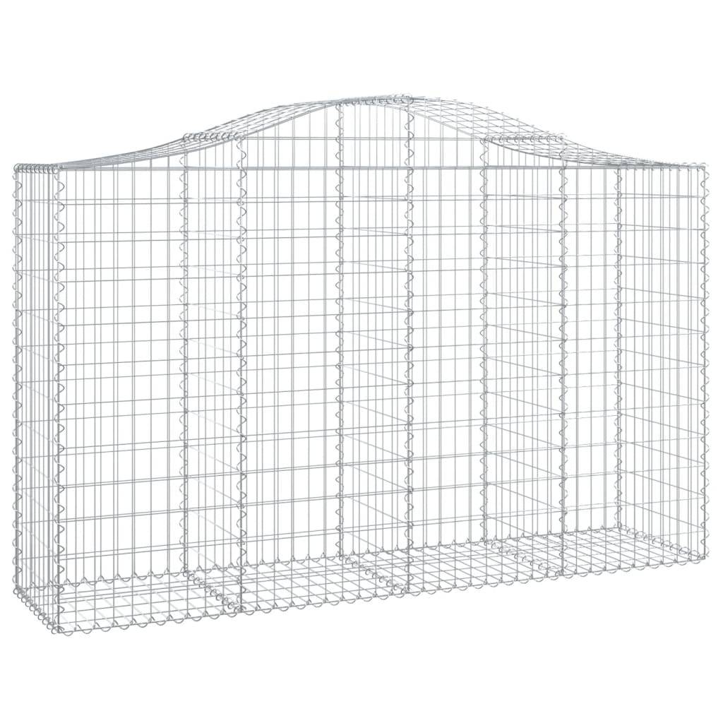 Vidaxl - Paniers à gabions arqués 8 pcs 200x50x120/140 cm Fer galvanisé vidaXL 3145667 - Image 4