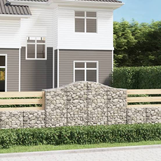 Vidaxl - Paniers à gabions arqués 8 pcs 200x50x120/140 cm Fer galvanisé vidaXL 3145667 - Image 1
