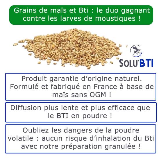 SOLU'BTI - Moustiques - 200 gr de Larvicide Biologique - BTI - Bacillus Thuringiensis - Image 4