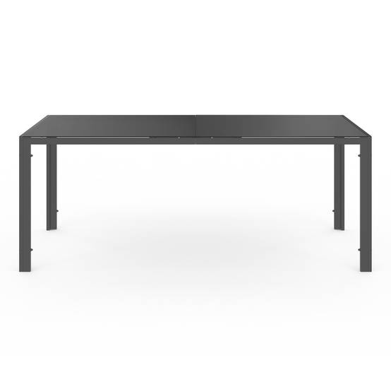 Salon de jardin MADRID table 190 CM et 8 chaises empilables bleu canard - Image 3