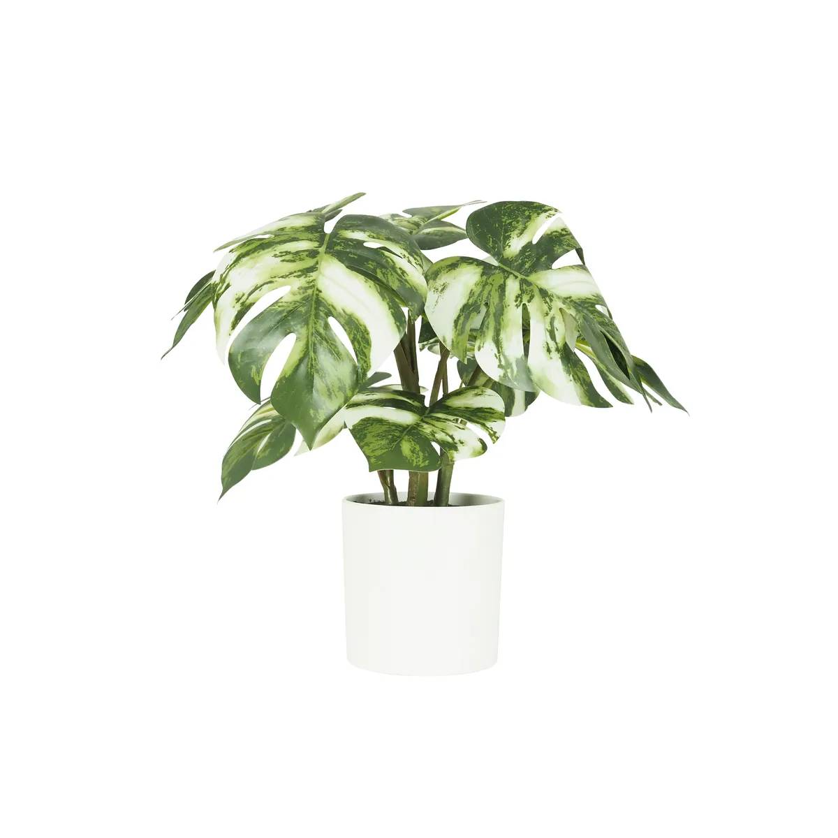 Ligne Deco - Monstera artificiel variegata toucher naturel 35cm - Image 1