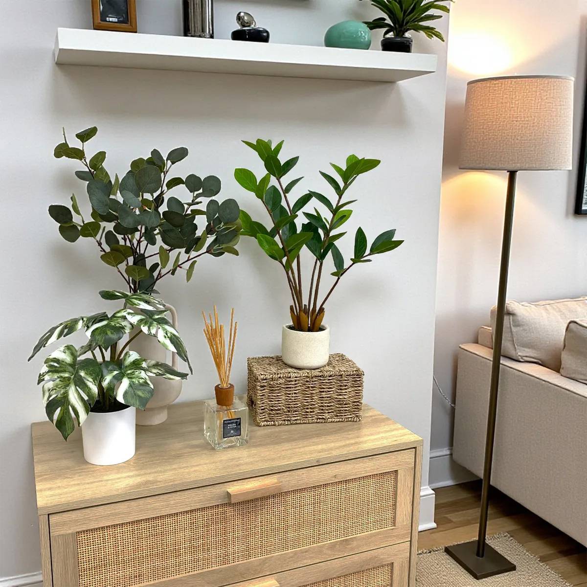 Ligne Deco - Monstera artificiel variegata toucher naturel 35cm - Image 5