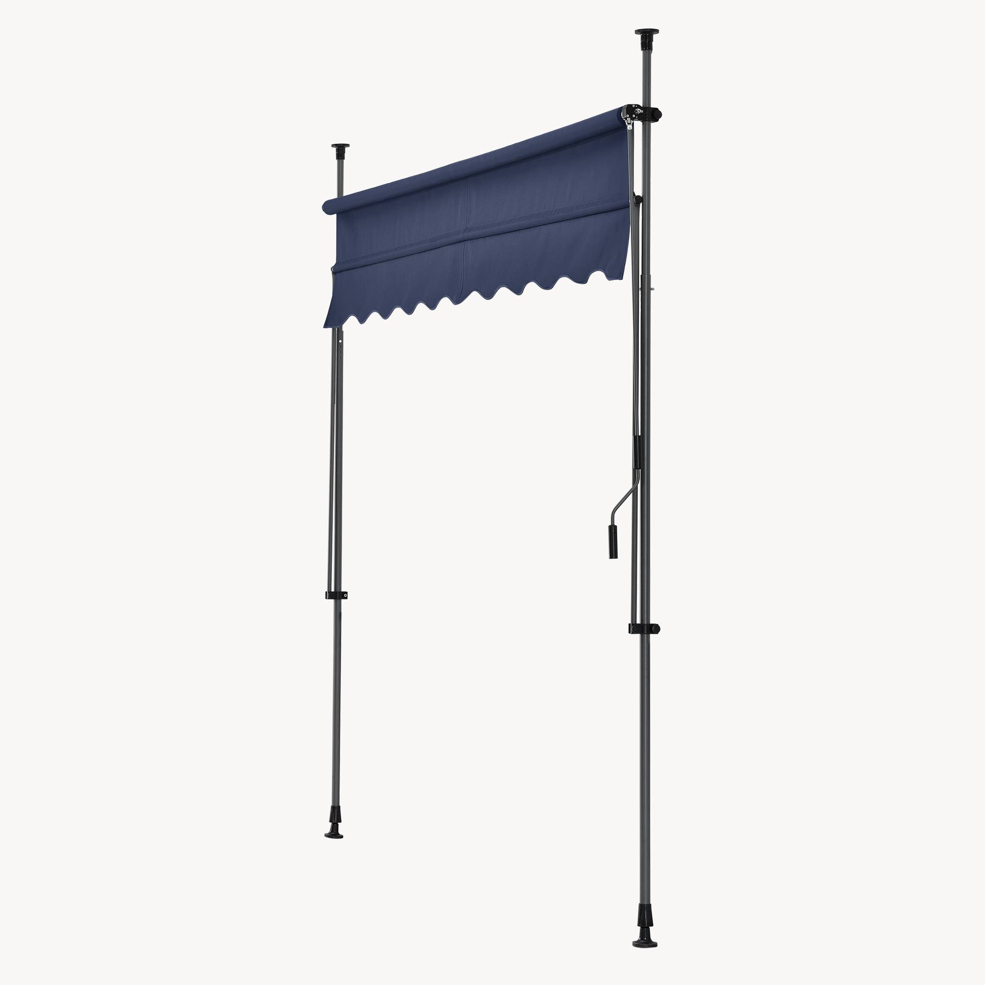 Pro.Tec - Store Banne Téléscopique Acier Polyester 200 x 120 x 220-309 cm Bleu Foncé [pro.tec] - Image 7