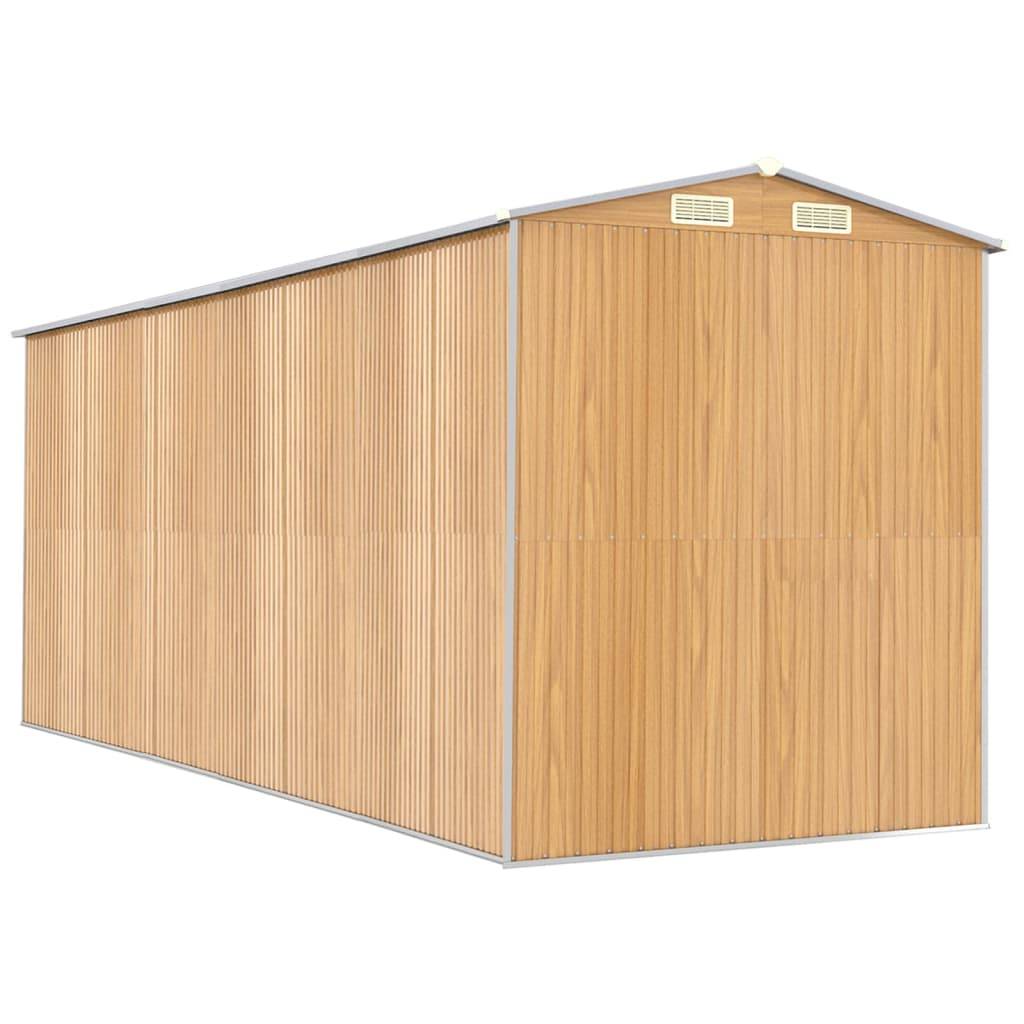 Abri de jardin acier galvanisé marron clair 192 x 523 x 223 cm - PANGIVO - Image 6
