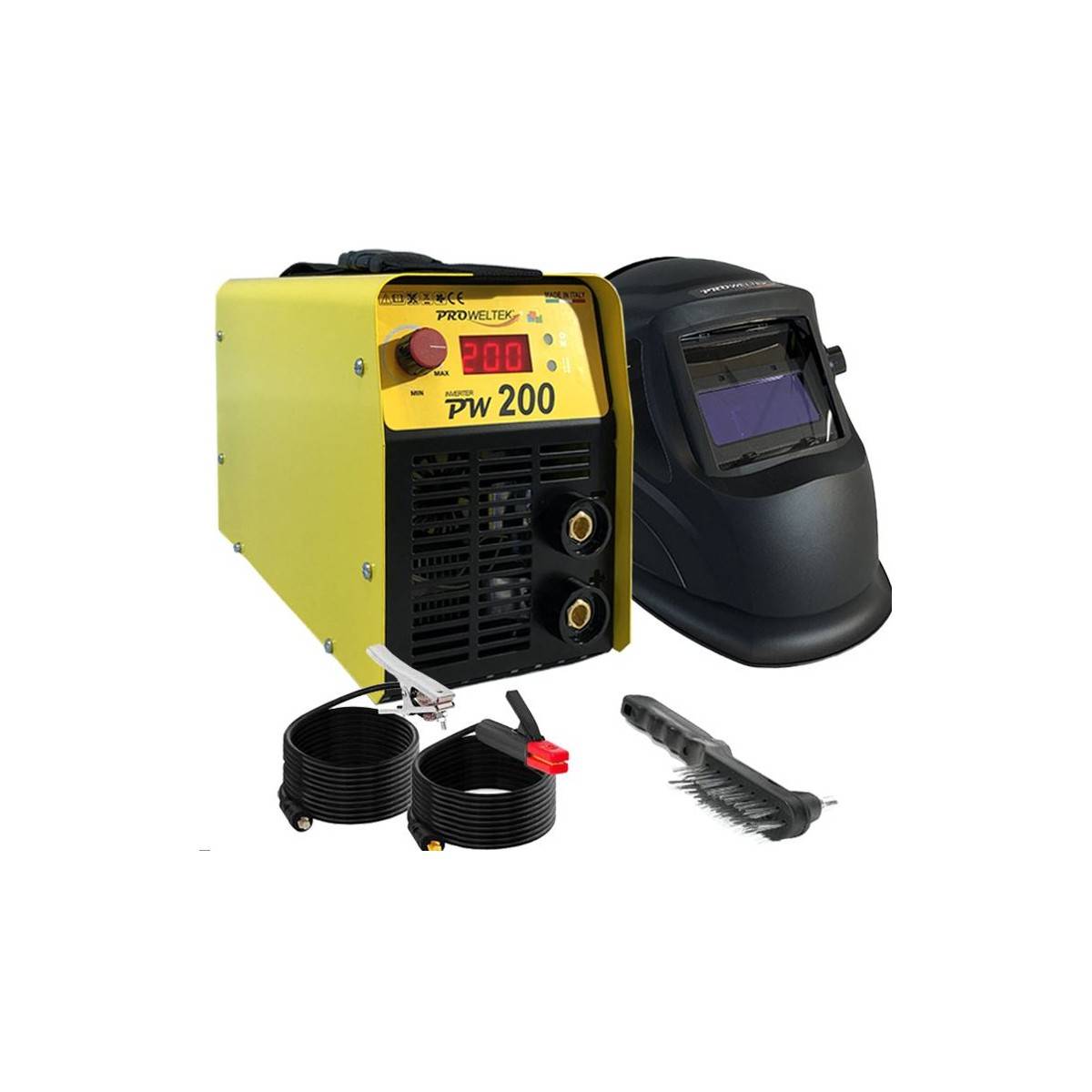 Poste à souder Inverter à l'arc 200A Numérique soudure Acier Fonte Inox+ Cagoule de soudure Automatique 2 capteurs - Image 1