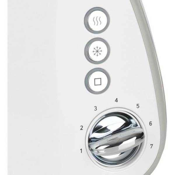 Grille Pain - Toaster Electrique  - BRANDT - T02T1050W - 2 fentes - 7 niveaux de puissance - Tiroir ramasse-miettes - Blanc - Image 5