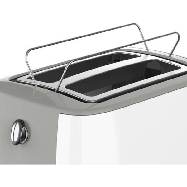 Grille Pain - Toaster Electrique  - BRANDT - T02T1050W - 2 fentes - 7 niveaux de puissance - Tiroir ramasse-miettes - Blanc - Image 6