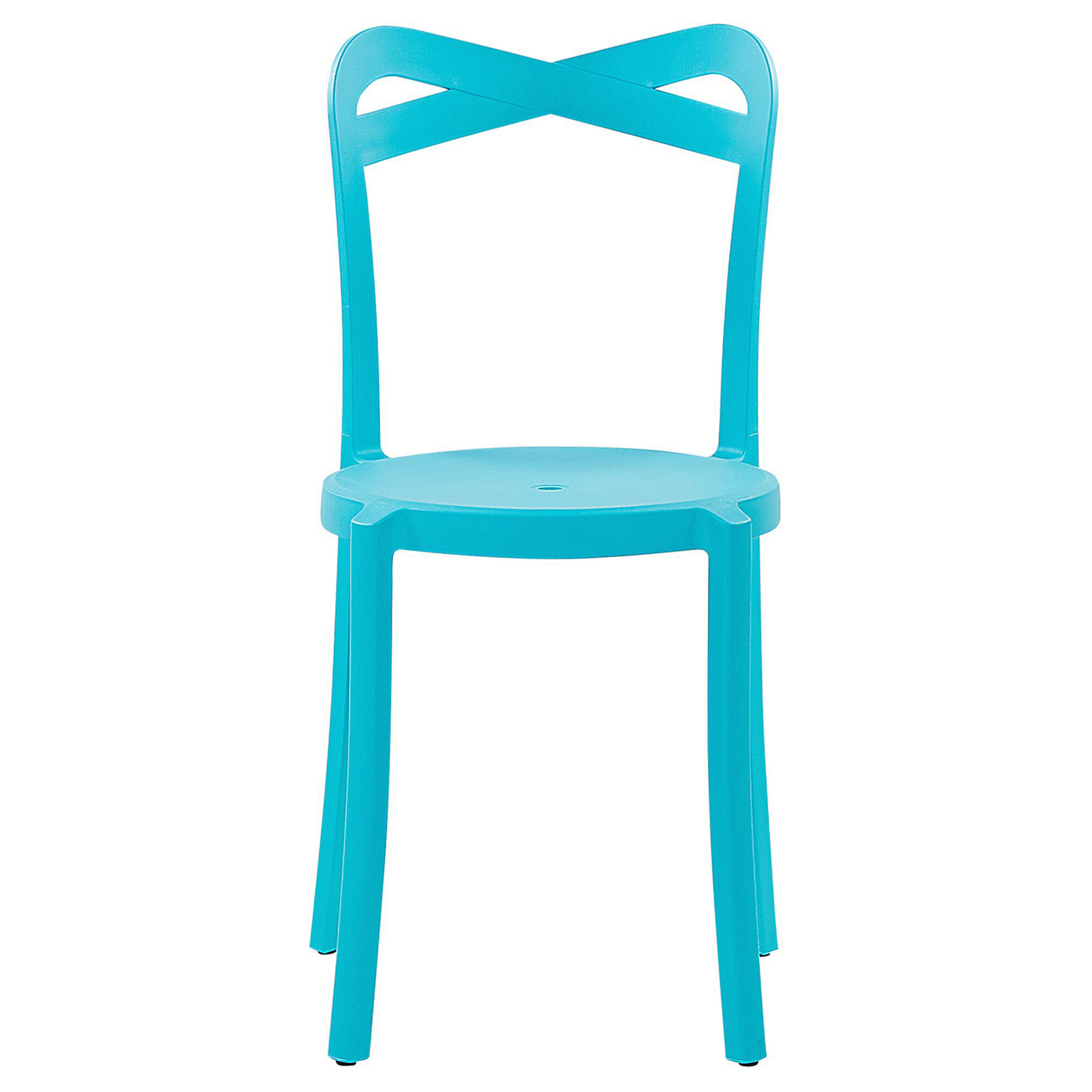 Beliani - Lot de 2 Chaises de Salle à Manger Design en Plastique Bleu Turquoise Empilables pour Intérieur et Extérieur au Style Moderne et Scandianave Beliani - Image 6