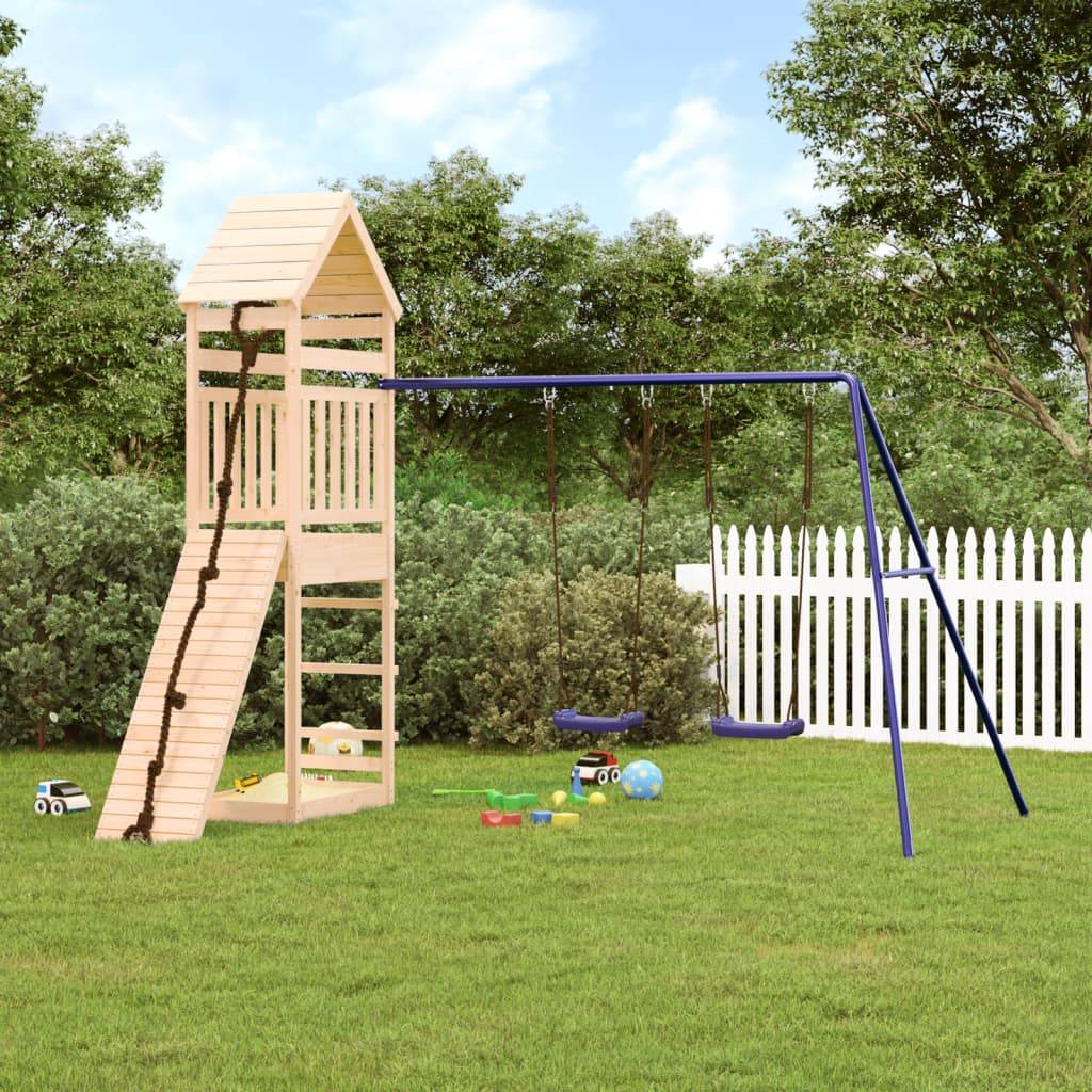 Aire de jeux d'extérieur - Jeu Plein air enfant bois de pin massif-JU1570 - Image 2