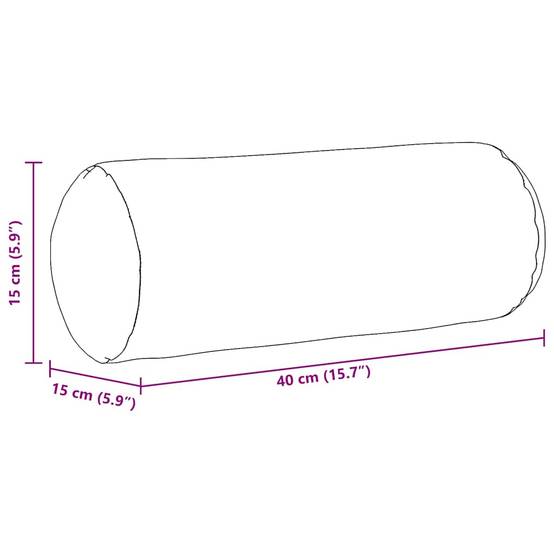 Lot de 2 Coussins Polochons Microfibre Confortables avec Housse Amovible pour Intérieur Gris Foncé Ø15x40 cm – ComfortXL Outdoor Living - Image 8