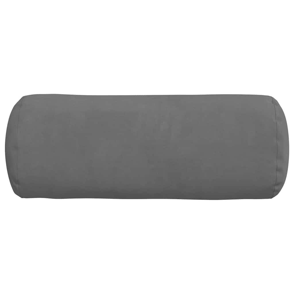 Lot de 2 Coussins Polochons Microfibre Confortables avec Housse Amovible pour Intérieur Gris Foncé Ø15x40 cm – ComfortXL Outdoor Living - Image 6
