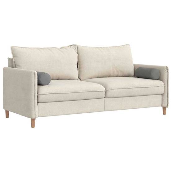 Lot de 2 Coussins Polochons Microfibre Confortables avec Housse Amovible pour Intérieur Gris Foncé Ø15x40 cm – ComfortXL Outdoor Living - Image 3