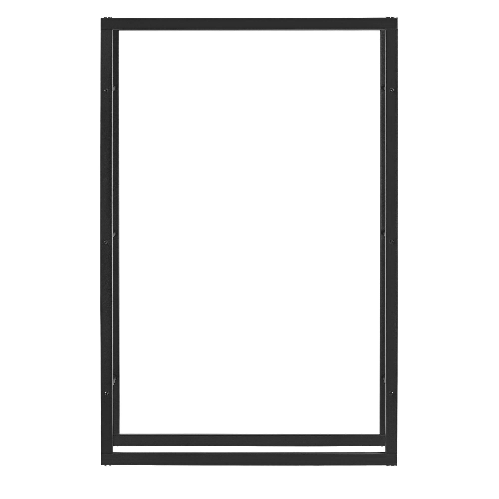 Helloshop26 - Range-bûches pour usage intérieur extérieur porte-bûches design support rangement bois de chauffage en acier 100 x 25 x 150 cm noir - Image 3