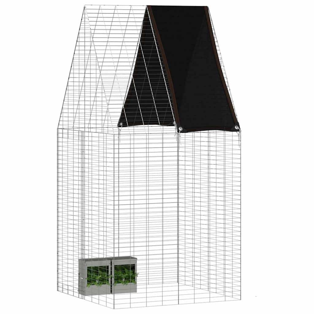 Vidaxl - Cage pour lapins Argenté 100 x 100 x 210 cm Acier galvanisé vidaXL 42019245 - Image 4