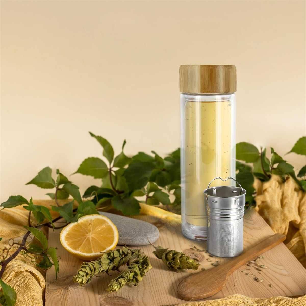 Bouteille en Verre Double Paroi 33cl avec Infuseur - INFUZZ - Image 2