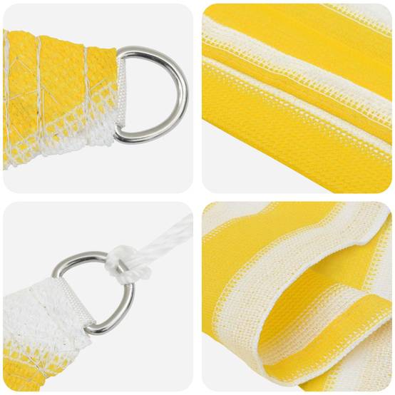 Voile d'ombrage HDPE jaune et blanc 400 x 500 cm - PANGIVO - Image 1