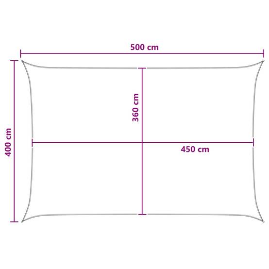 Voile d'ombrage HDPE jaune et blanc 400 x 500 cm - PANGIVO - Image 7
