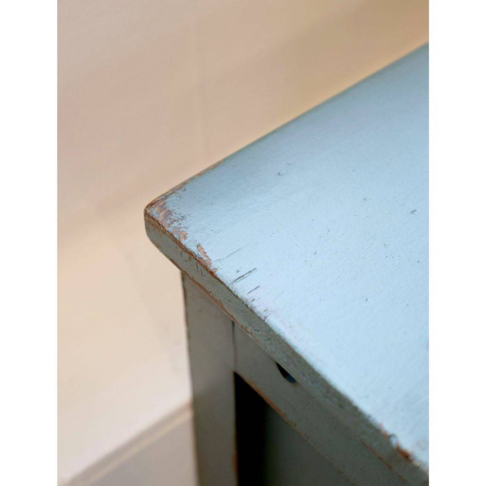 Chemin De Campagne - Meuble buffet en bois de sapin bleu opale et marron 90 x 37 x 80.5 cm Chemin de campagne - Image 6