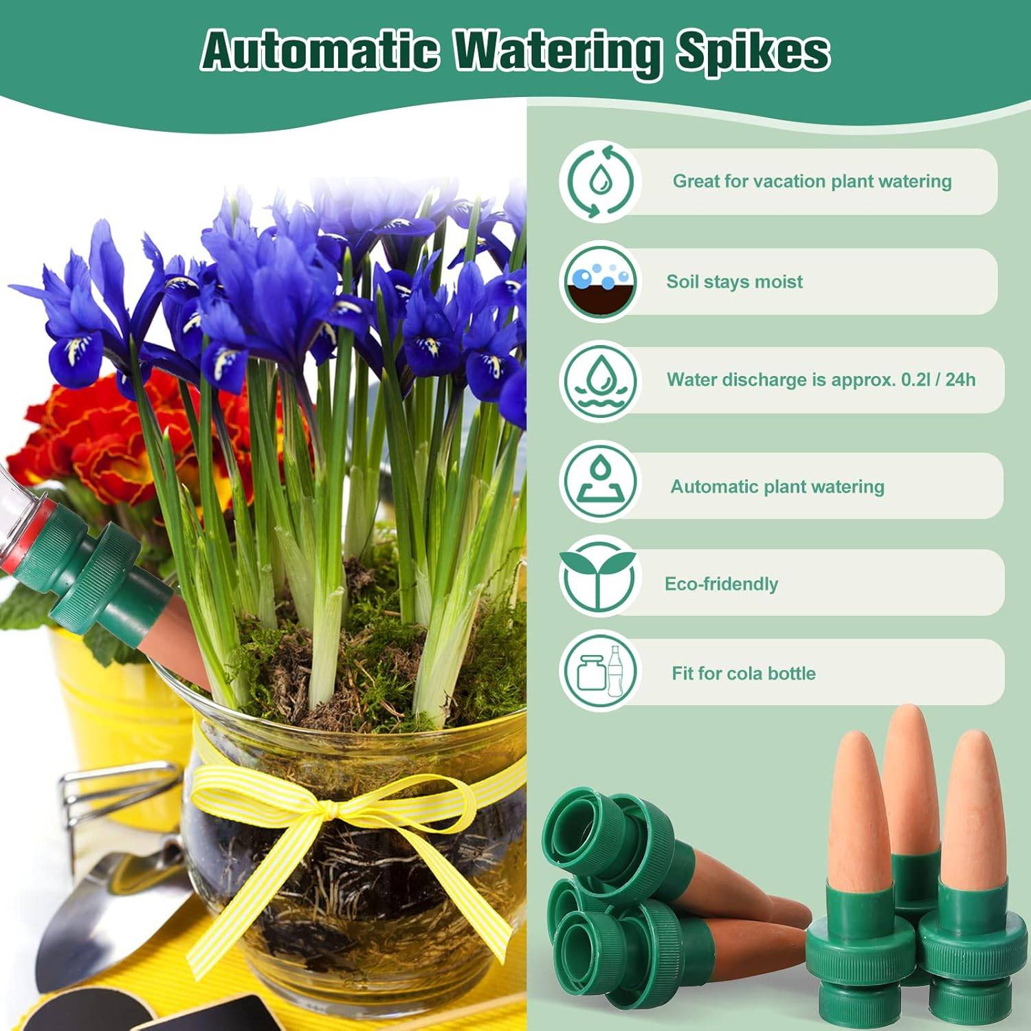 Arrosage automatique,Bouteilles d'irrigation goutte à goutte, piquets d'arrosage pour plantes, (5pièces) Arroseur -Lytech - Image 4