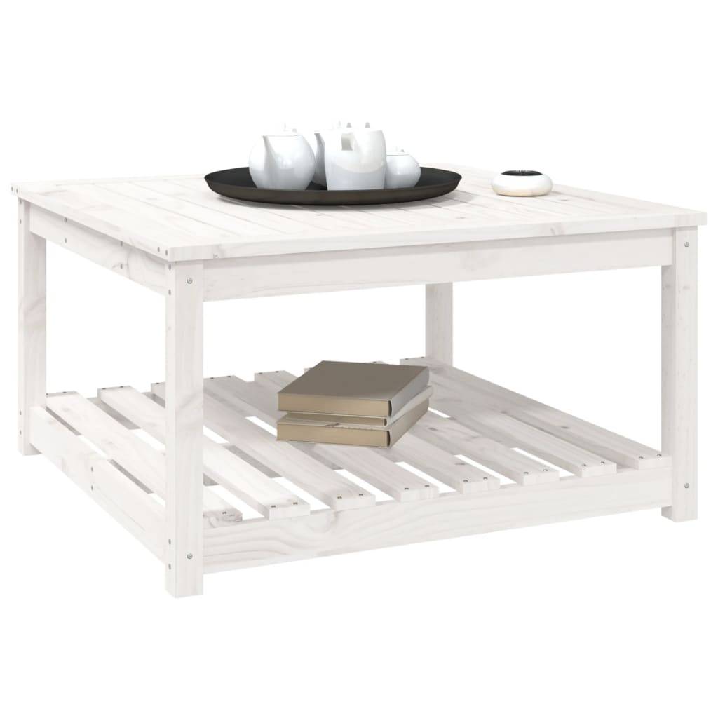 PANGIVO - Table de jardin bois massif de pin blanc 82,5 x 82,5 x 45 cm - PANGIVO - Image 4
