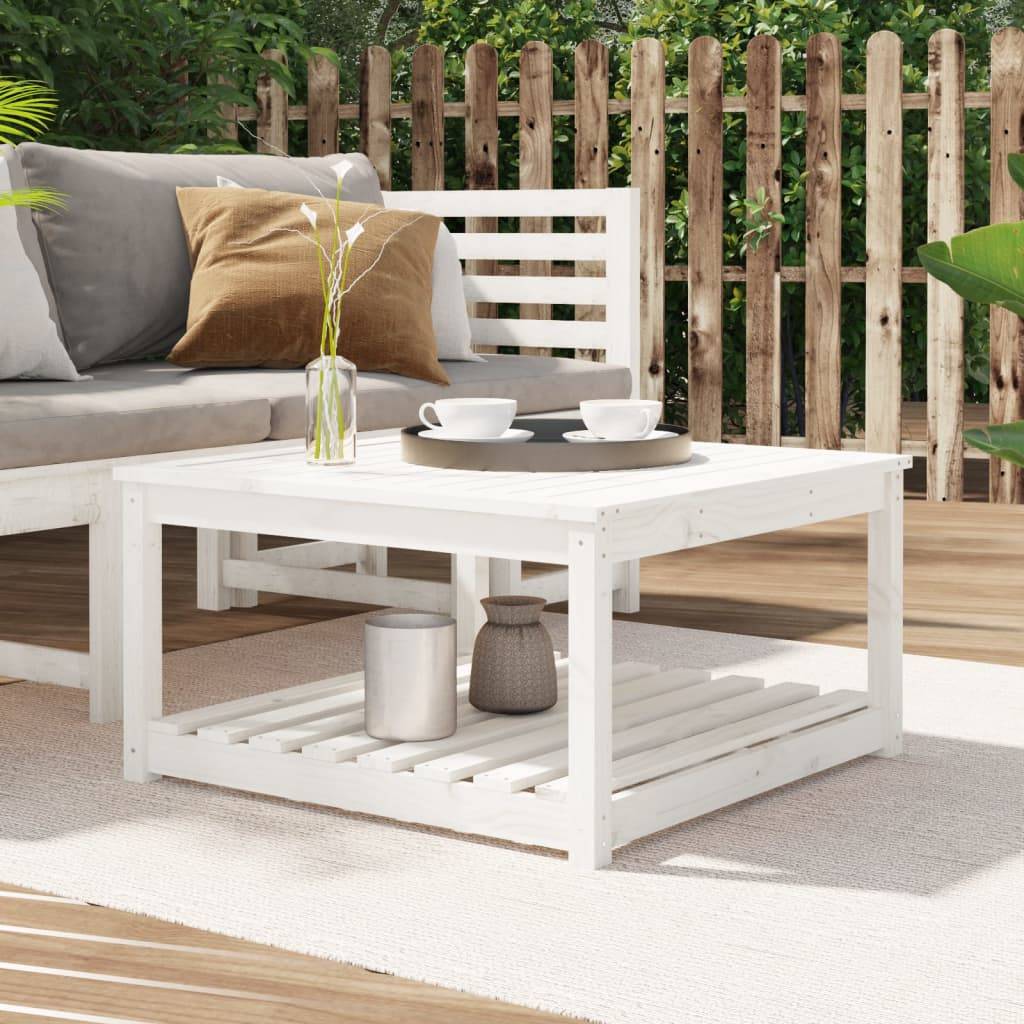 PANGIVO - Table de jardin bois massif de pin blanc 82,5 x 82,5 x 45 cm - PANGIVO - Image 1