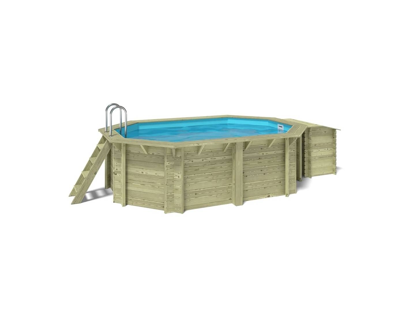 Altanka - Piscine en bois Nemo 4.3x3 - H.1.31 m fixations à sceller - BAS7303OSPI+SZA - Image 3