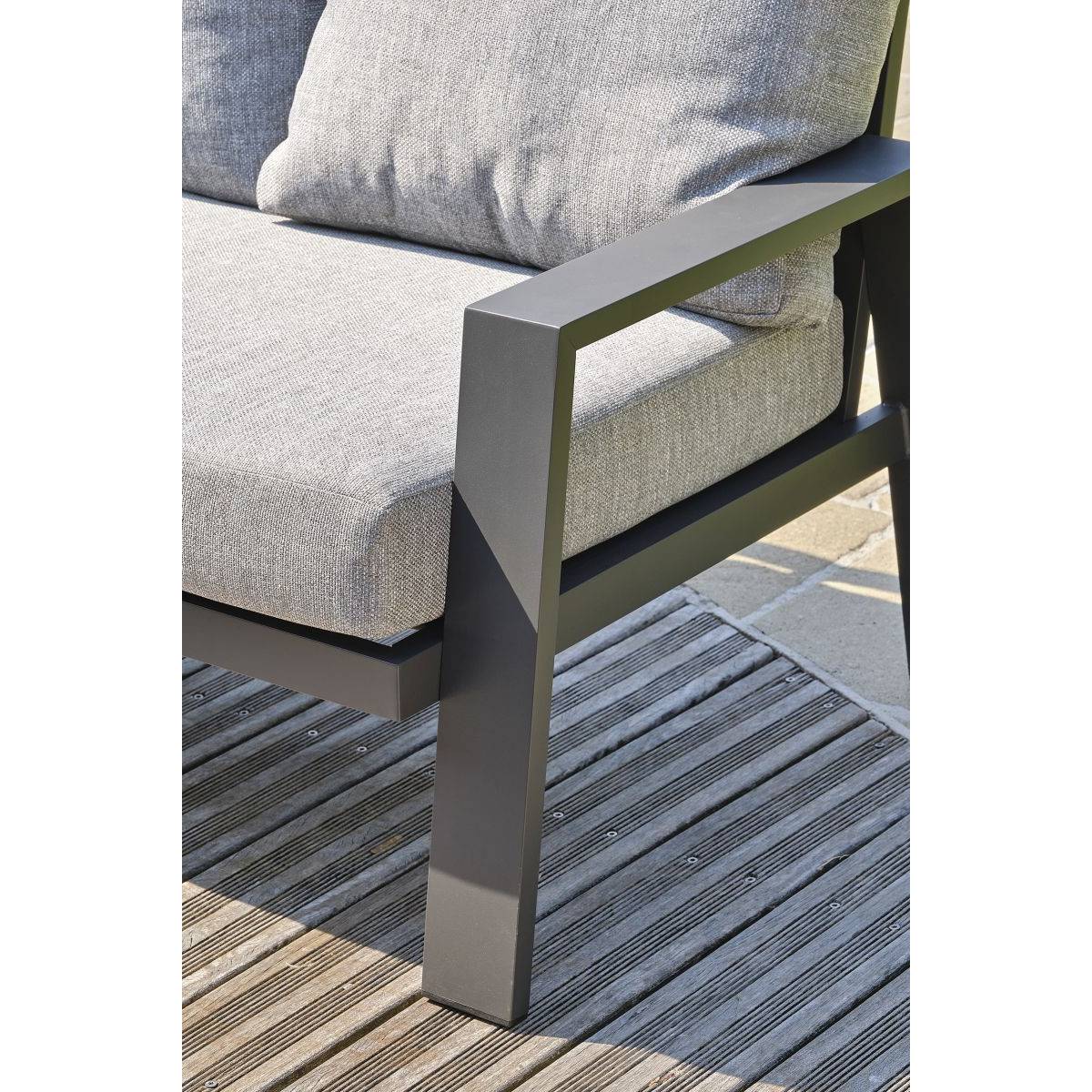 Paris Garden - Ensemble Repas de jardin 7 Places "Ibiza" 195cm Gris Anthracite - Image 5